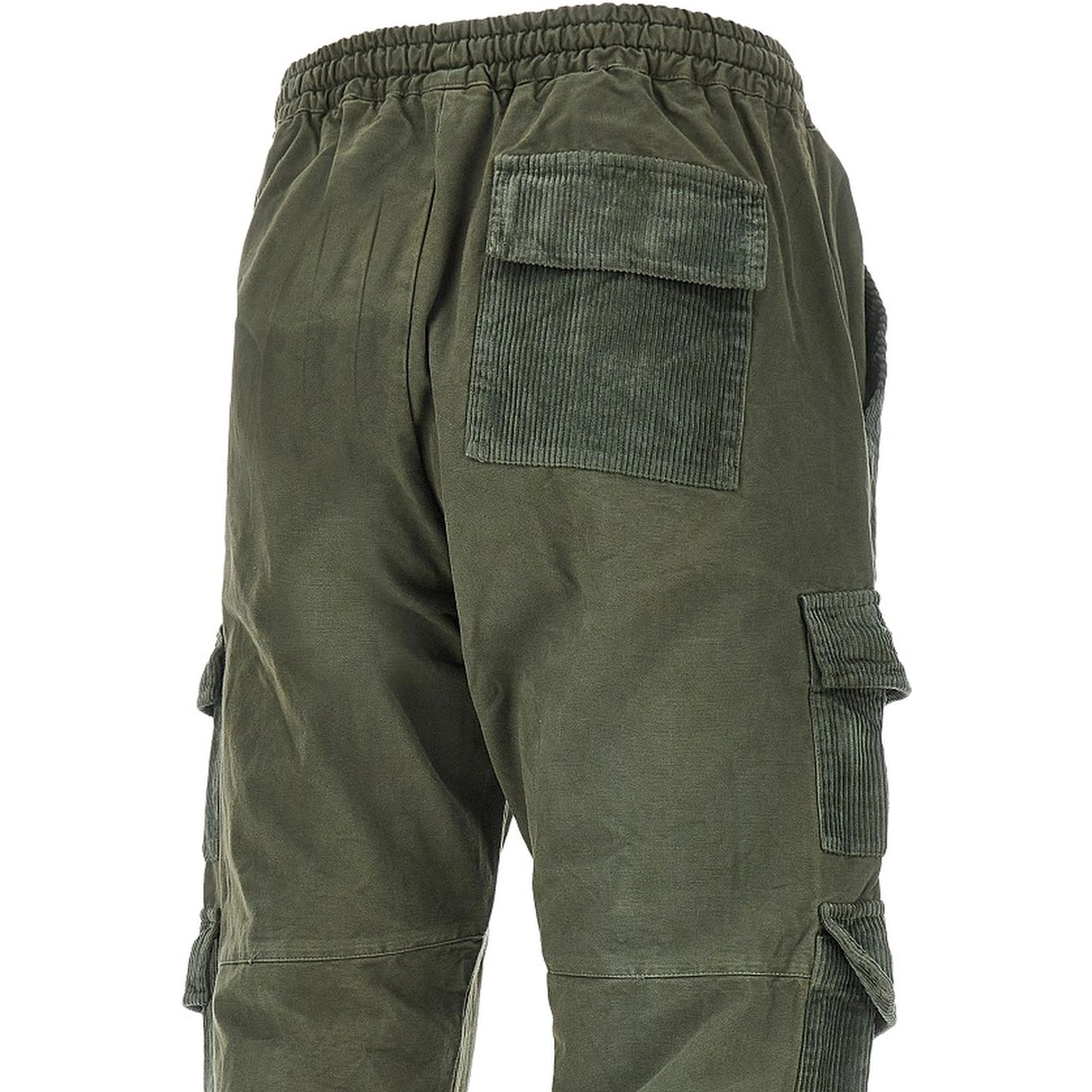 Canvas and corduroy cargo pants