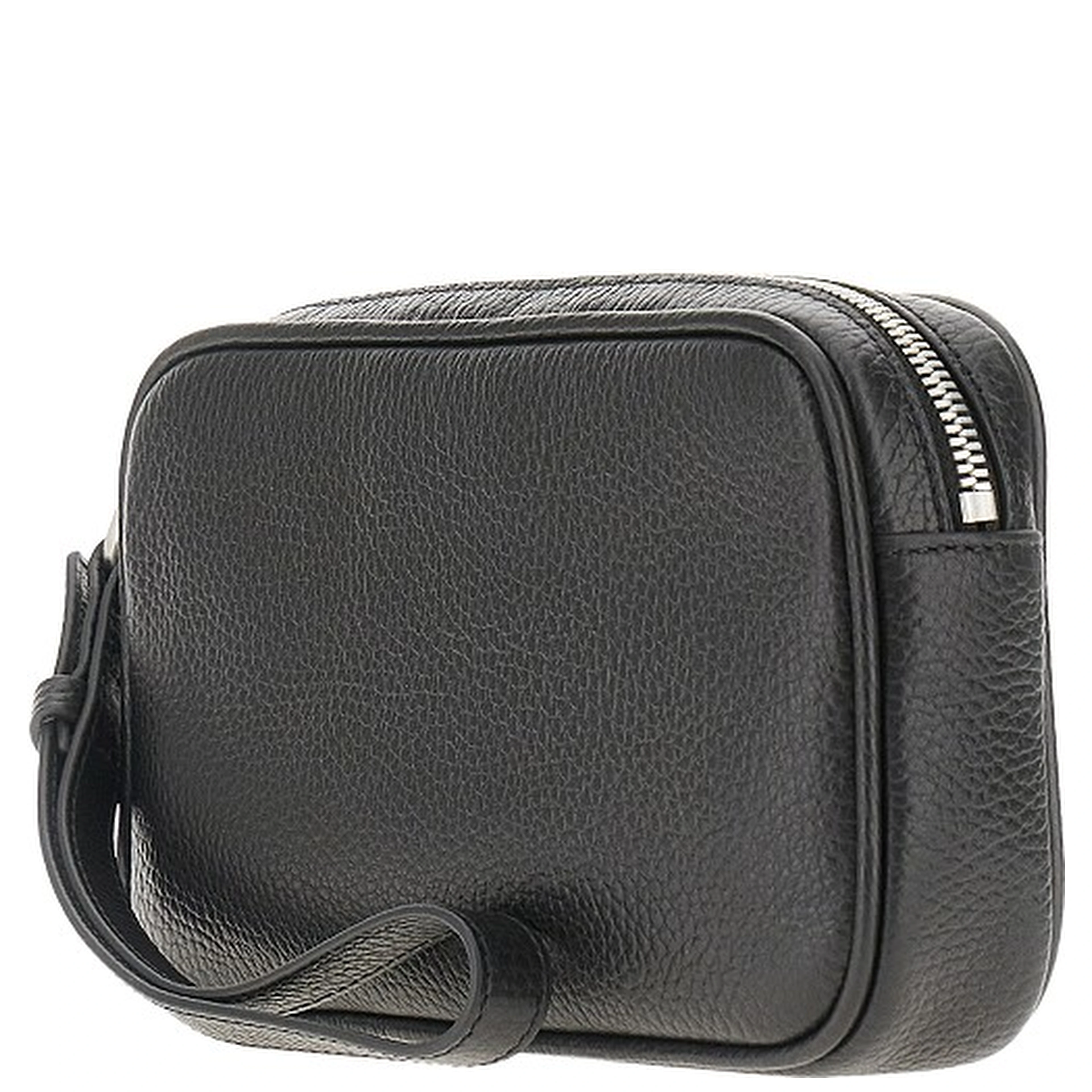 Grained leather pouch