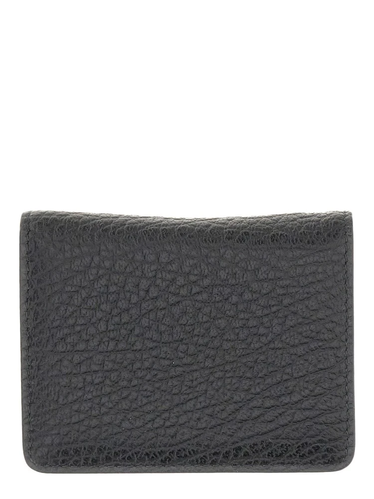 Leather cardholder with key-ring