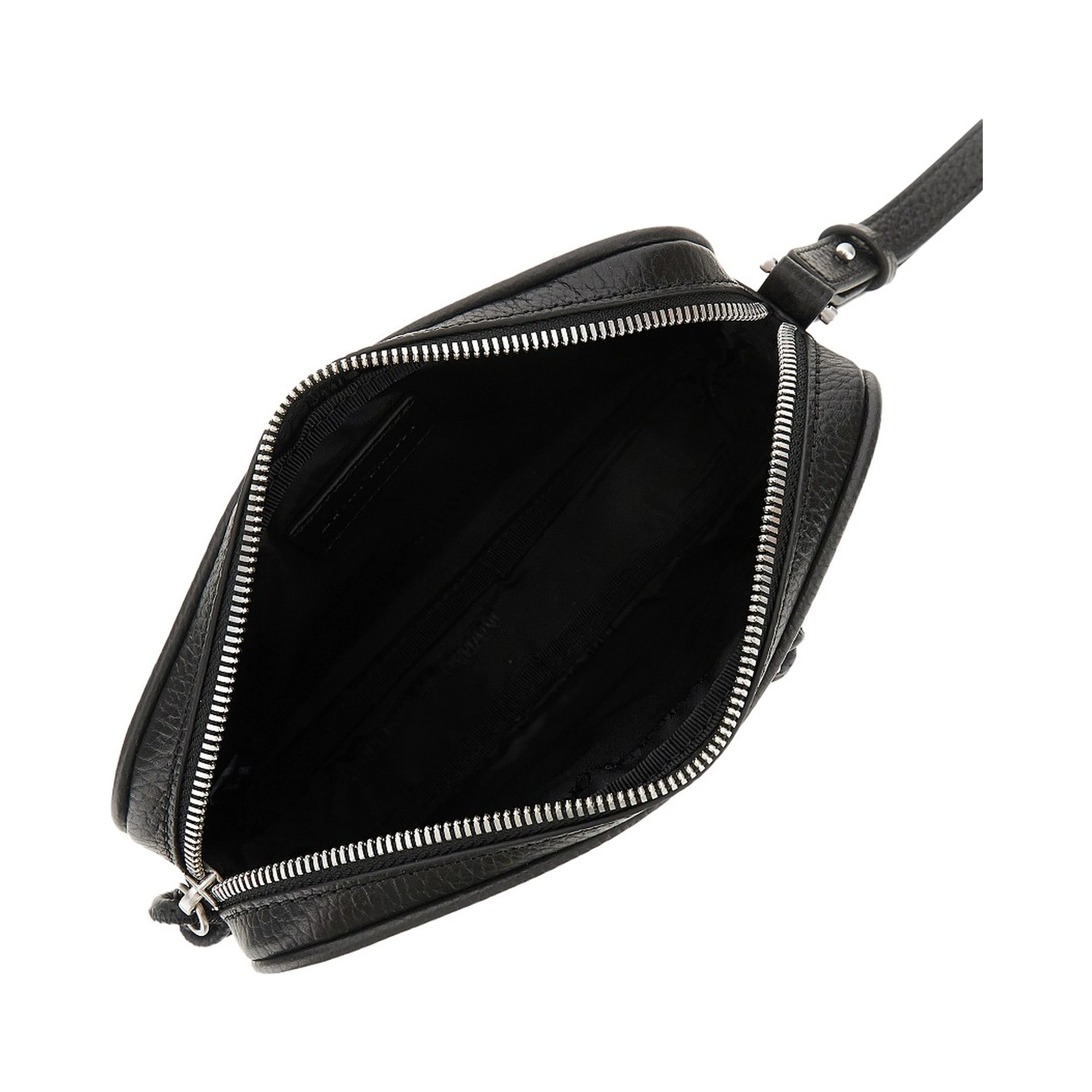 Grained leather pouch