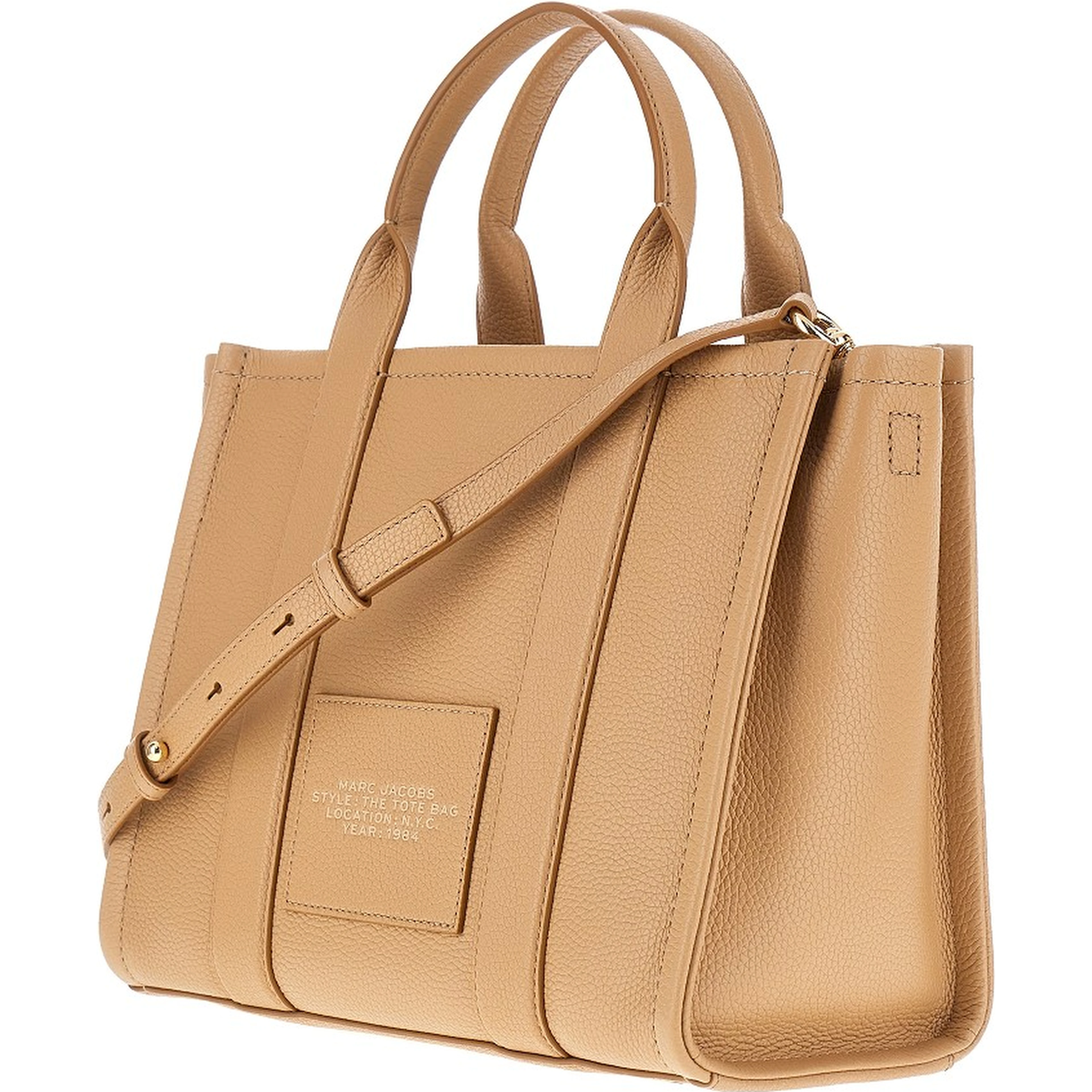 Leather medium tote bag