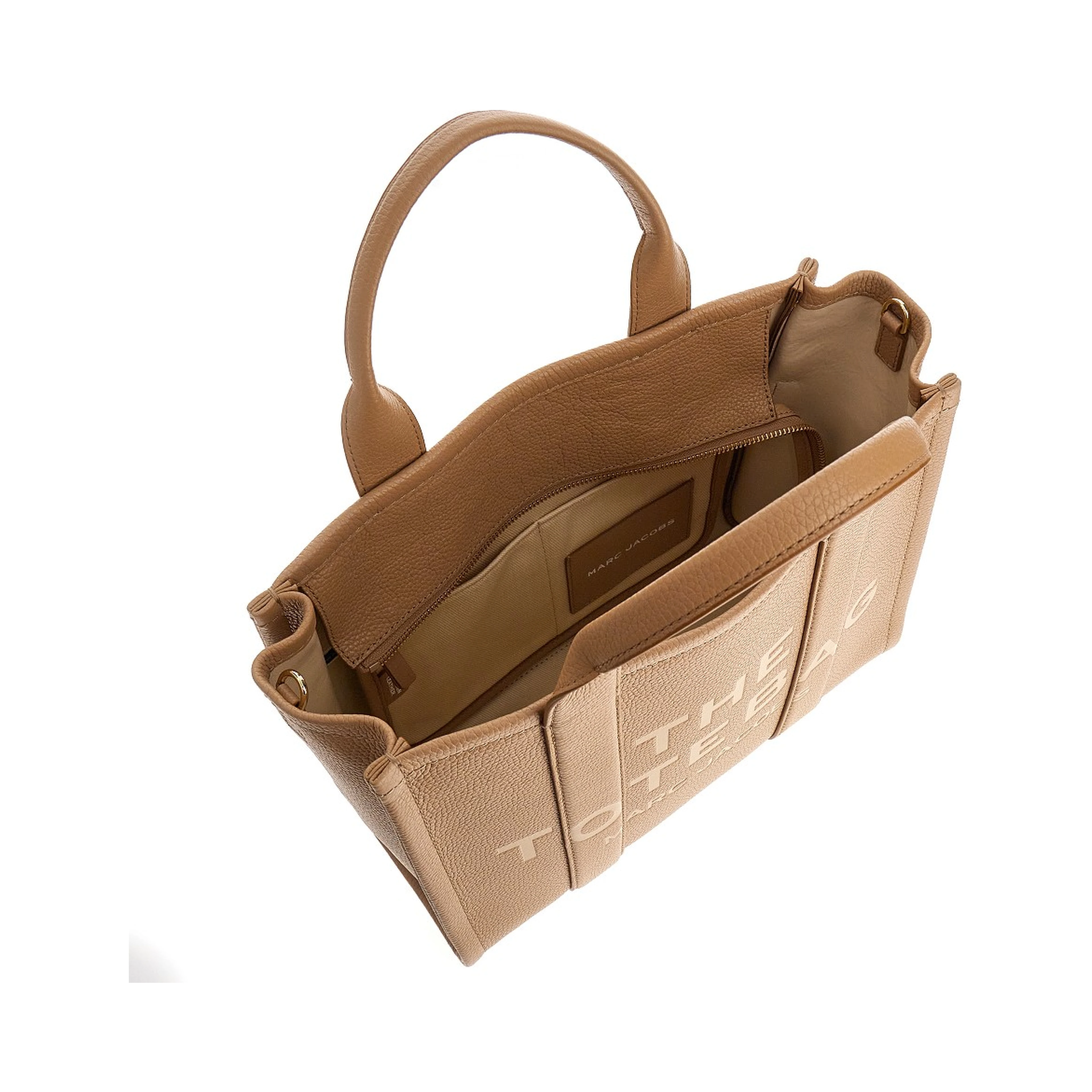 Leather medium tote bag