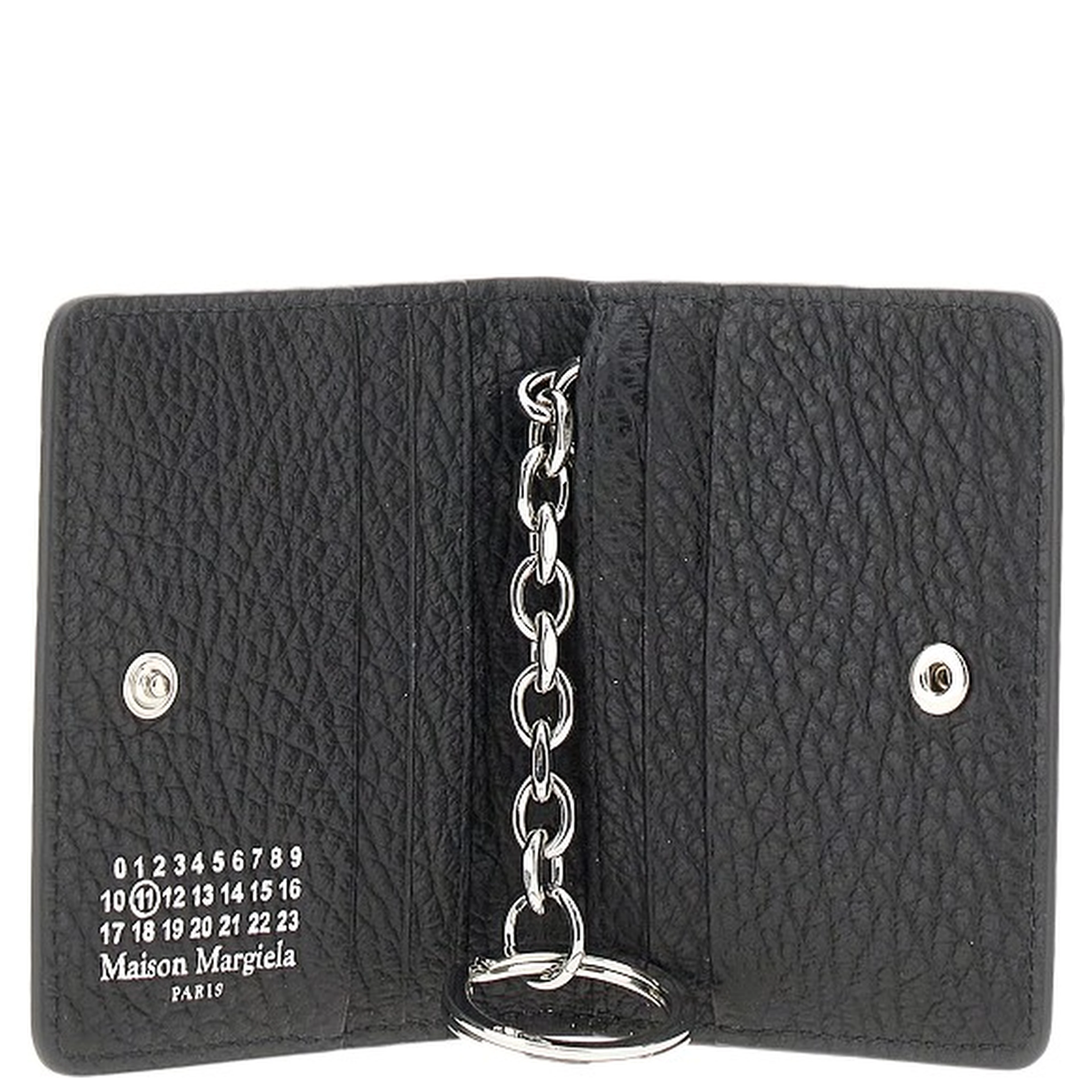 Leather cardholder with key-ring
