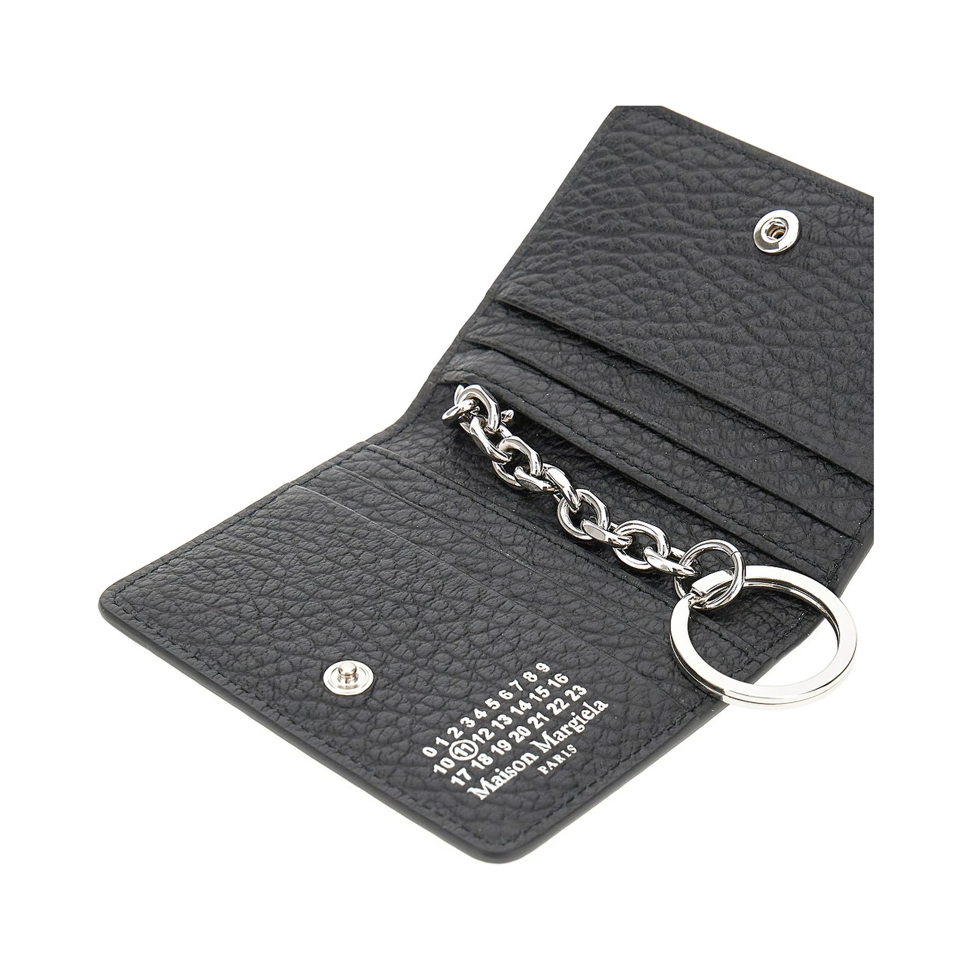 Leather cardholder with key-ring