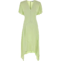 ENVERS SATIN V NECK DRESS