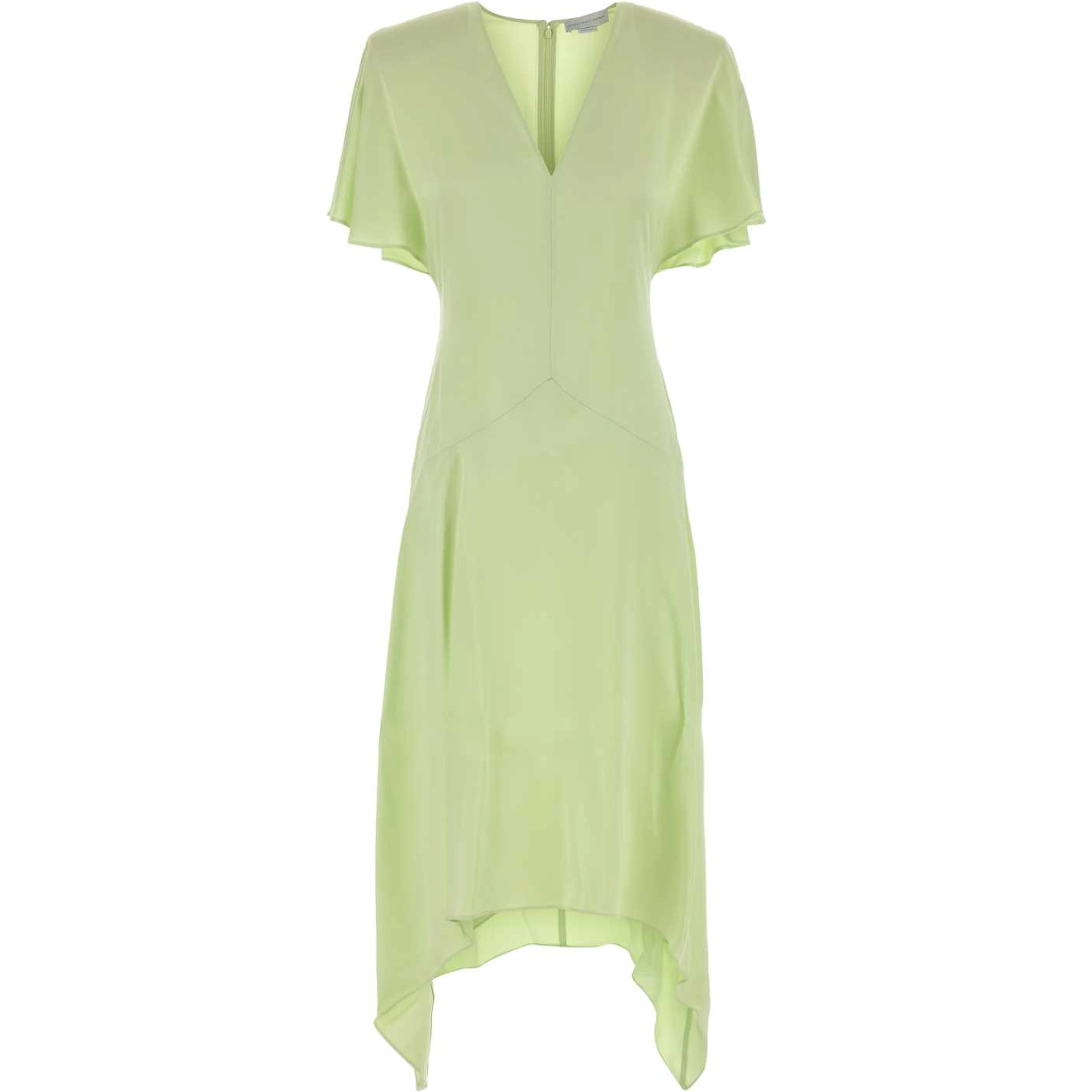 ENVERS SATIN V NECK DRESS
