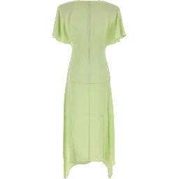 ENVERS SATIN V NECK DRESS