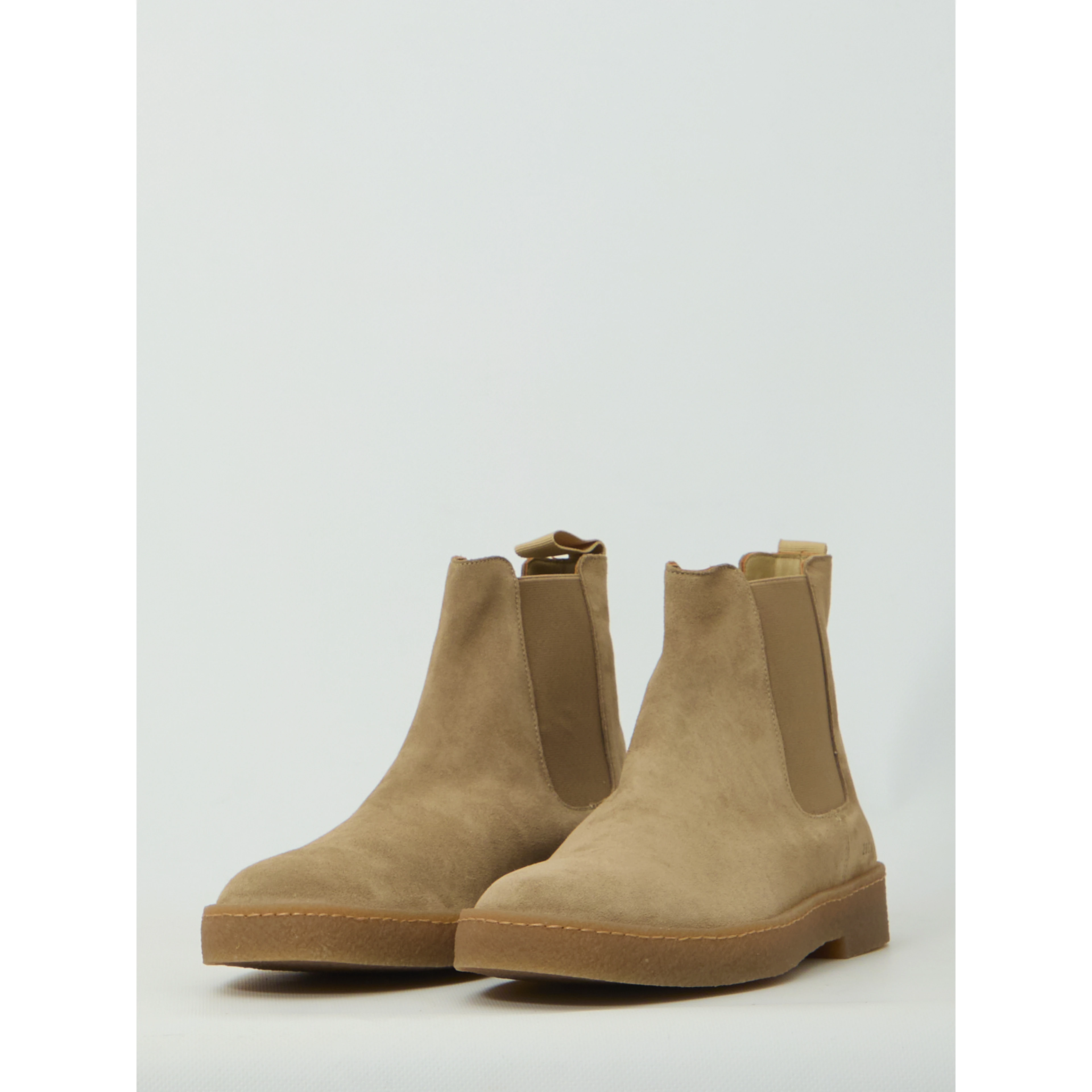 Beige suede Chelsea boots