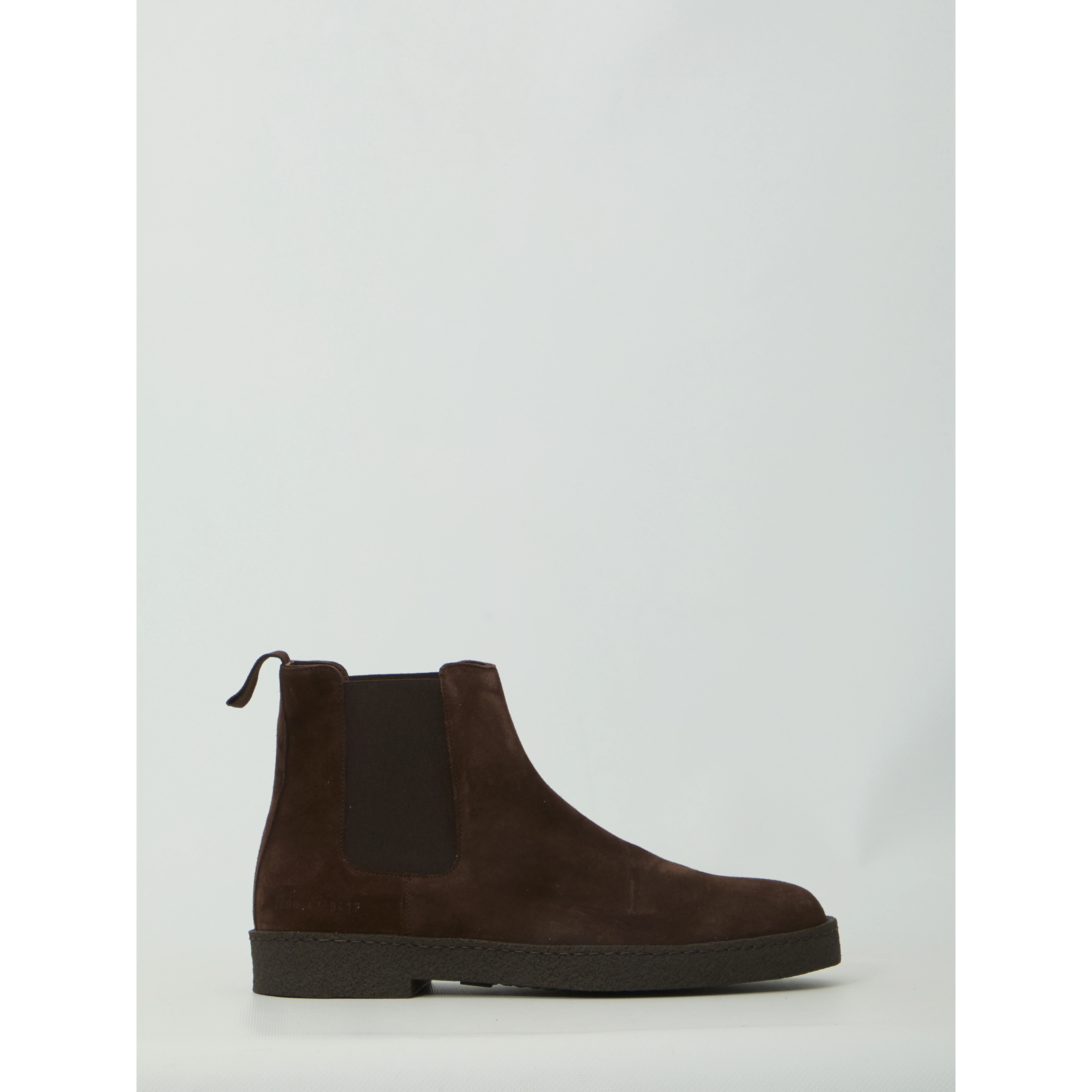 Dark brown suede Chelsea boots