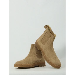 Beige suede Chelsea boots