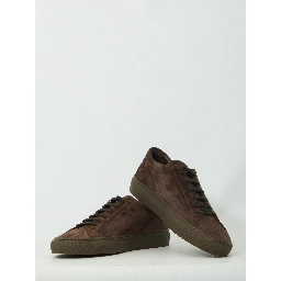 Dark brown suede Achilles Premium sneakers