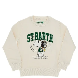 Snoopy print crewneck sweatshirt