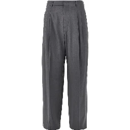 Wool pleated pants