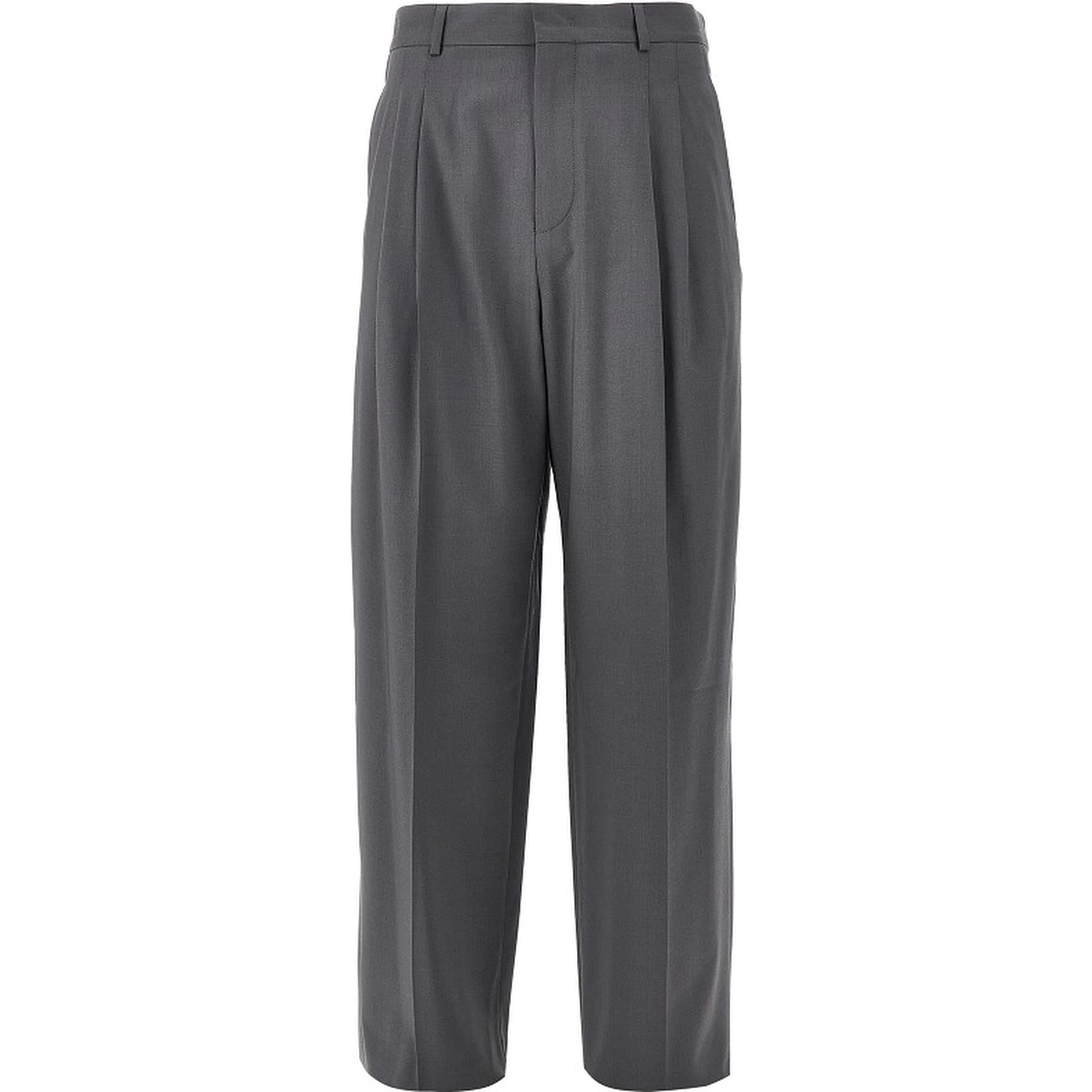 Wool pleated pants