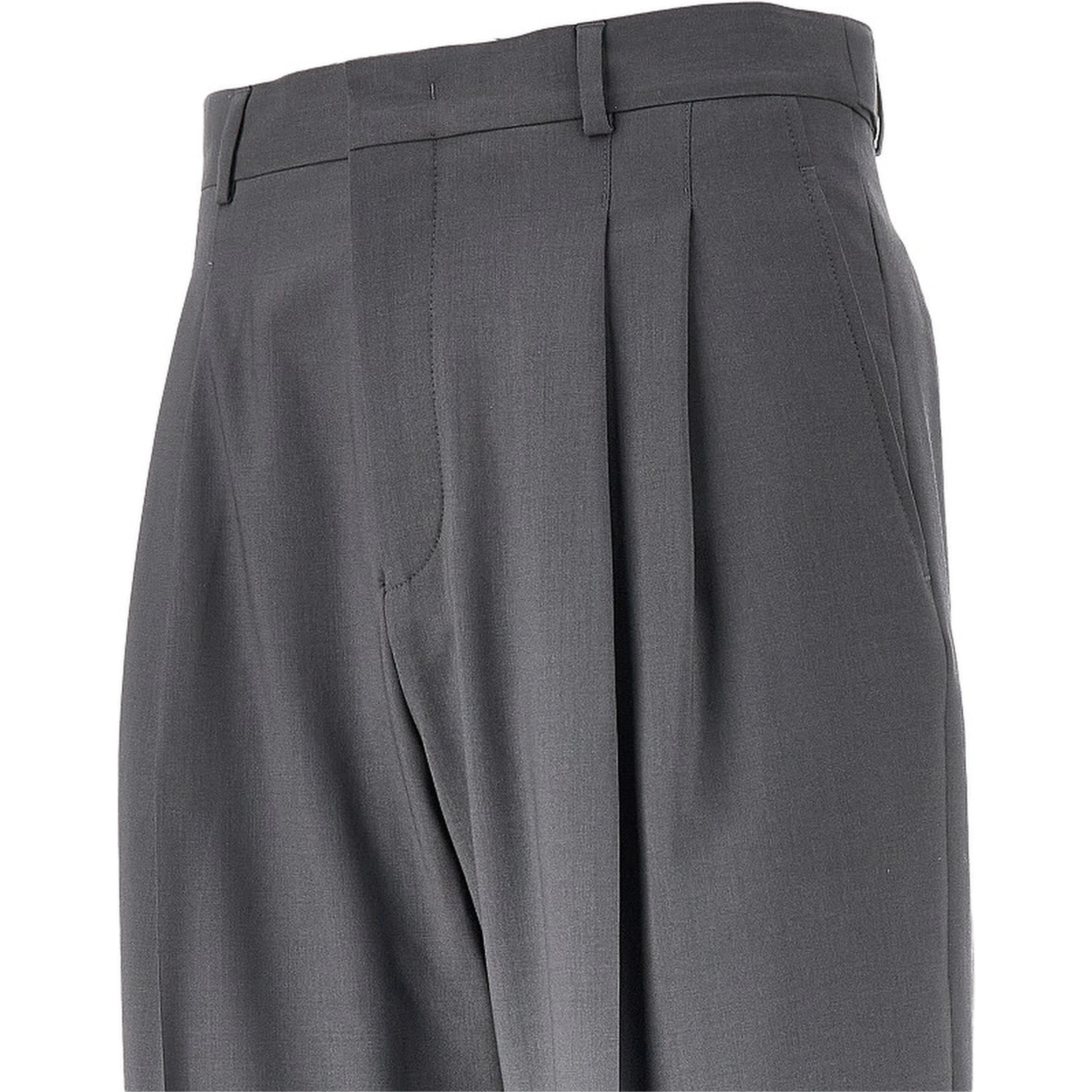 Wool pleated pants