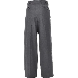 Wool pleated pants