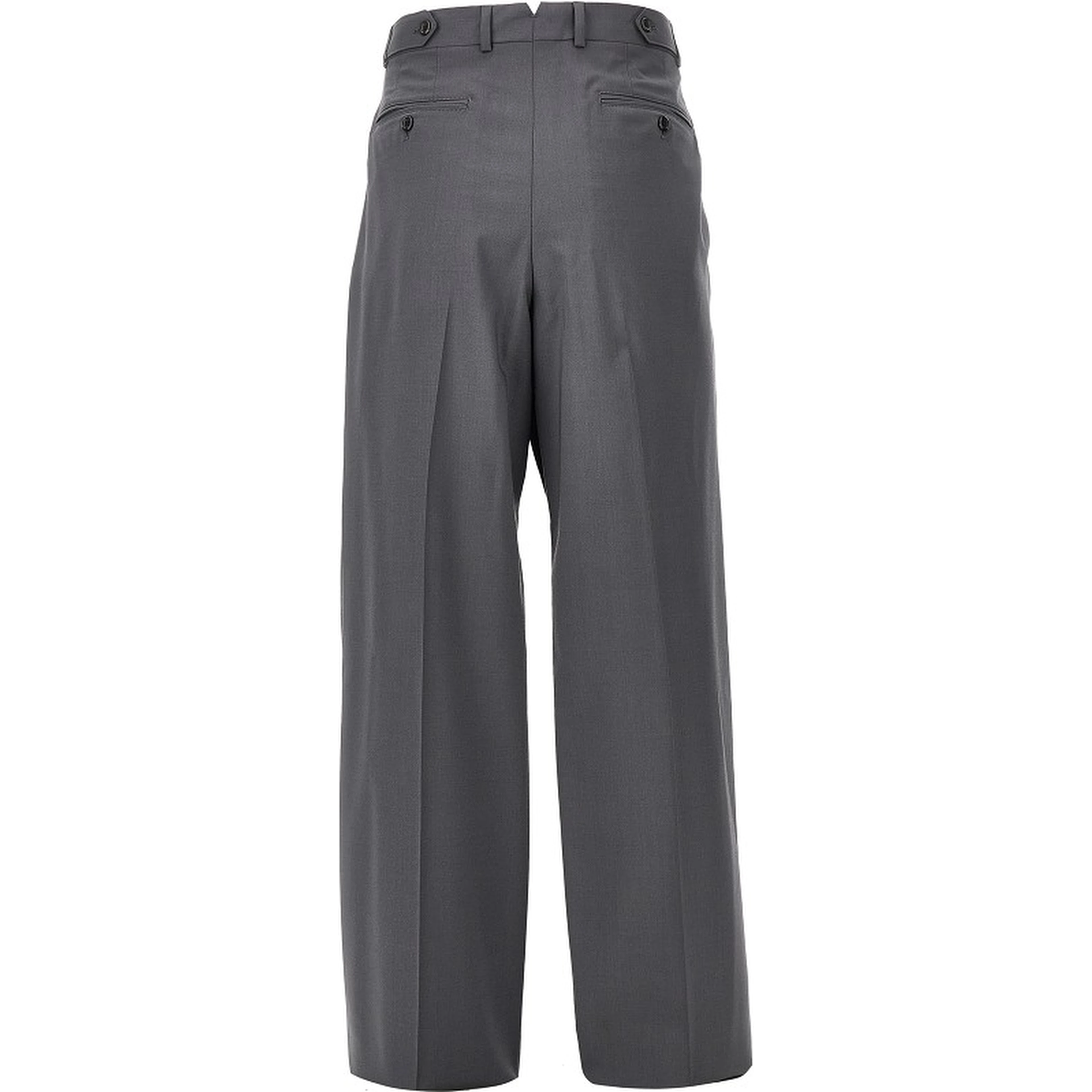 Wool pleated pants