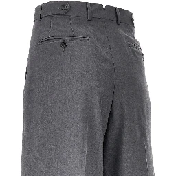 Wool pleated pants