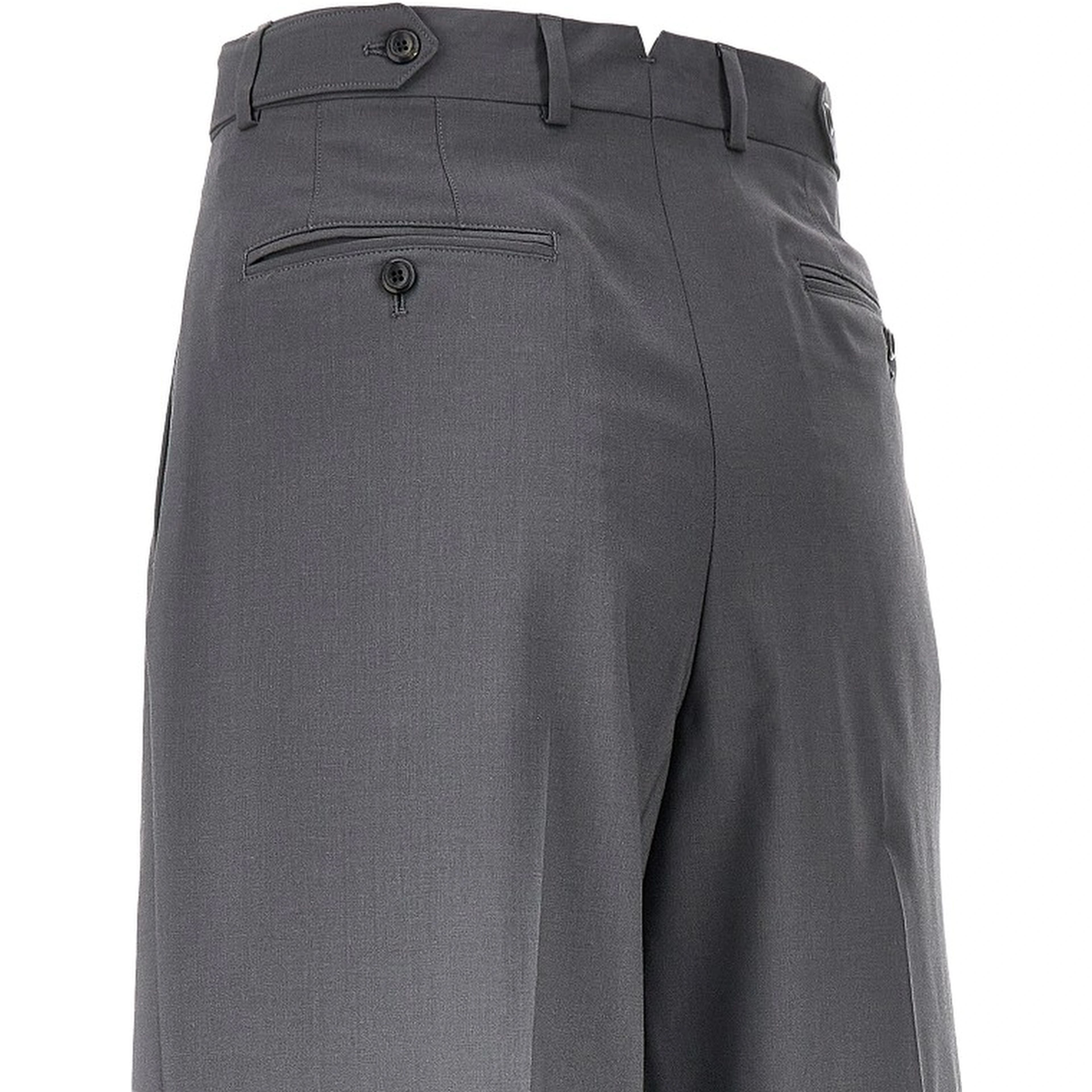 Wool pleated pants