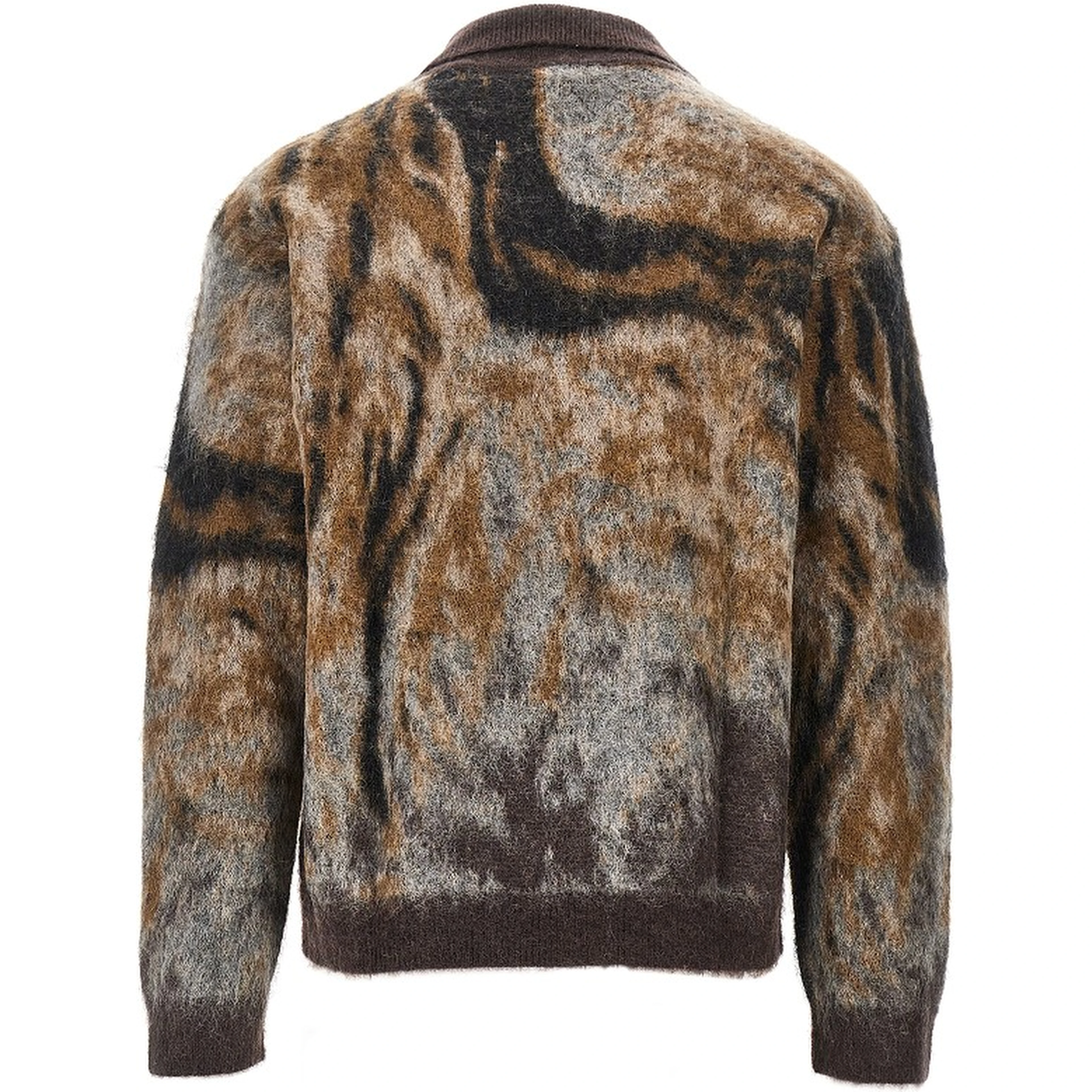 Mohair-blend sweater with collar