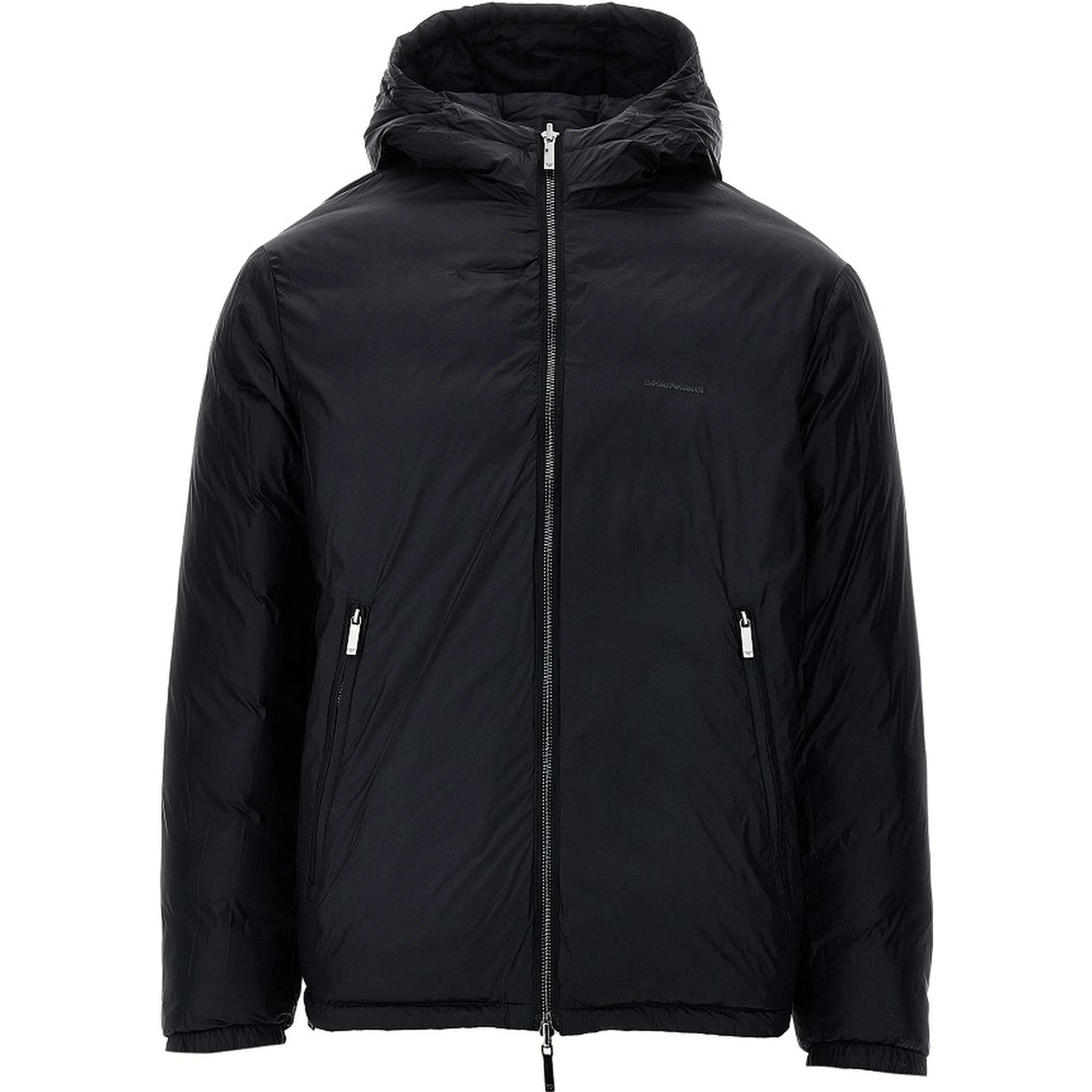 Reversible nylon down jacket
