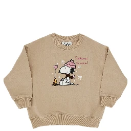 Snoopy print crewneck sweatshirt