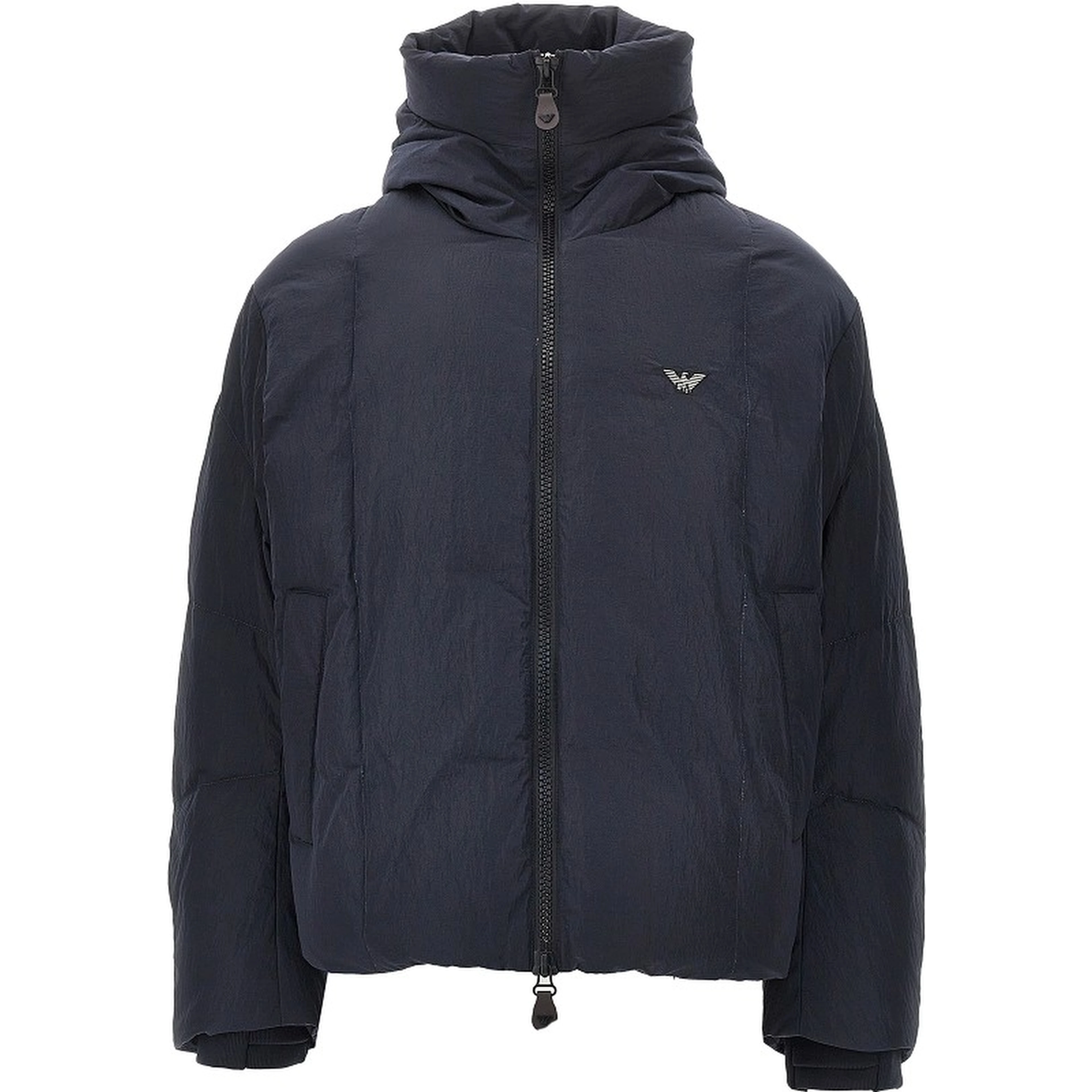 Crinkle nylon down jacket