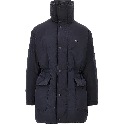 Cotton-blend padded parka coat