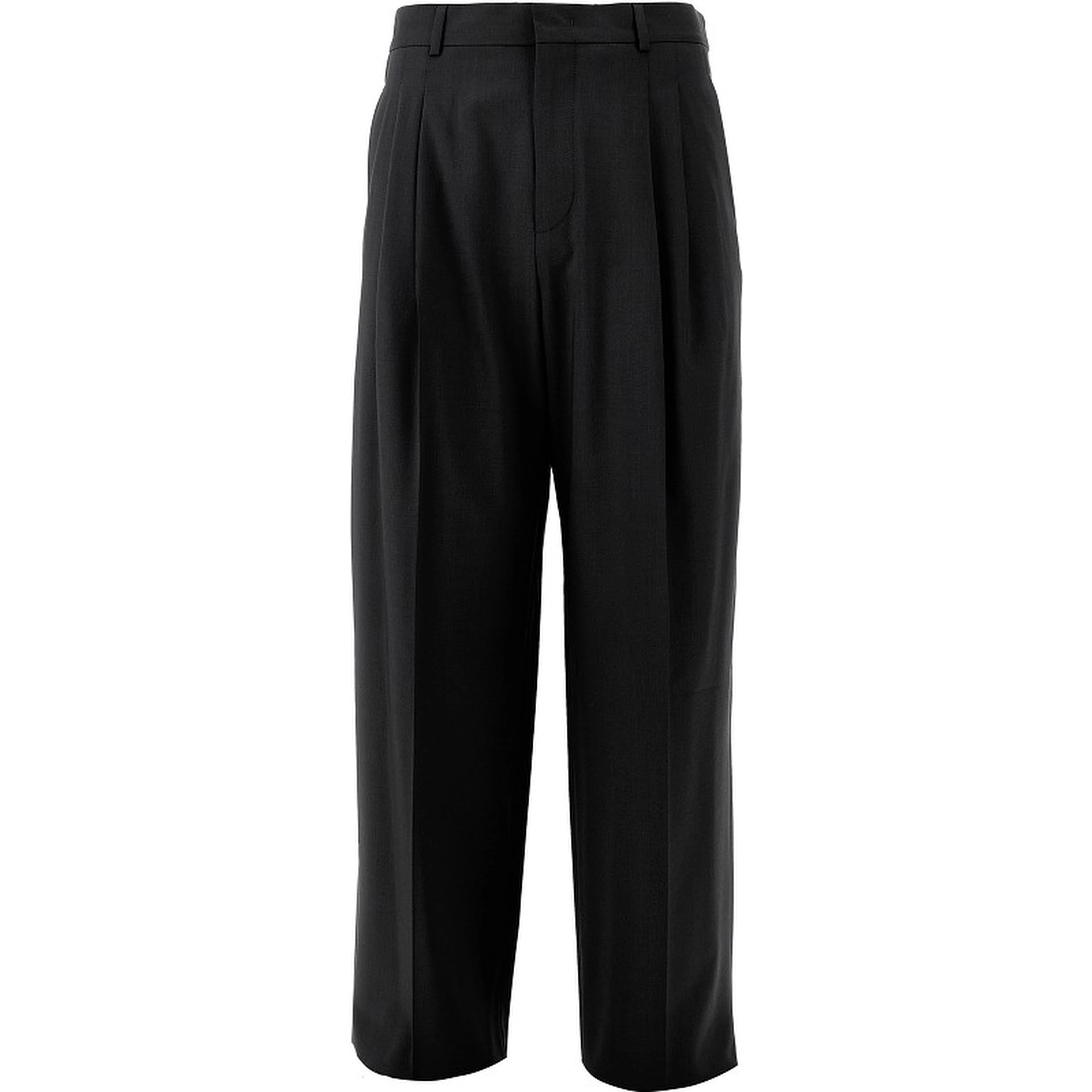 Wool pleated pants