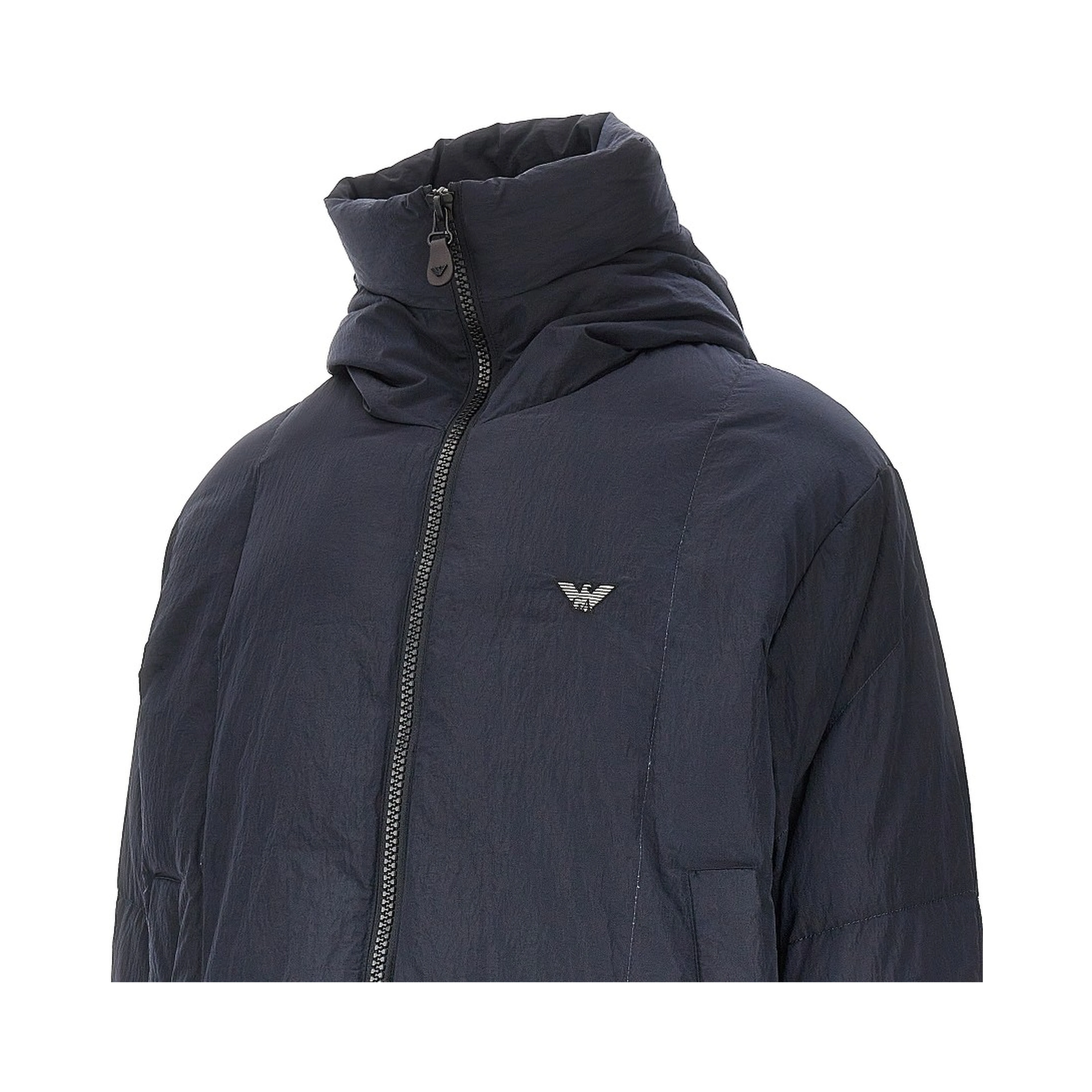 Crinkle nylon down jacket