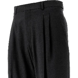 Wool pleated pants