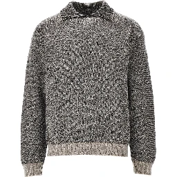 Mohair-blend sweater with collar
