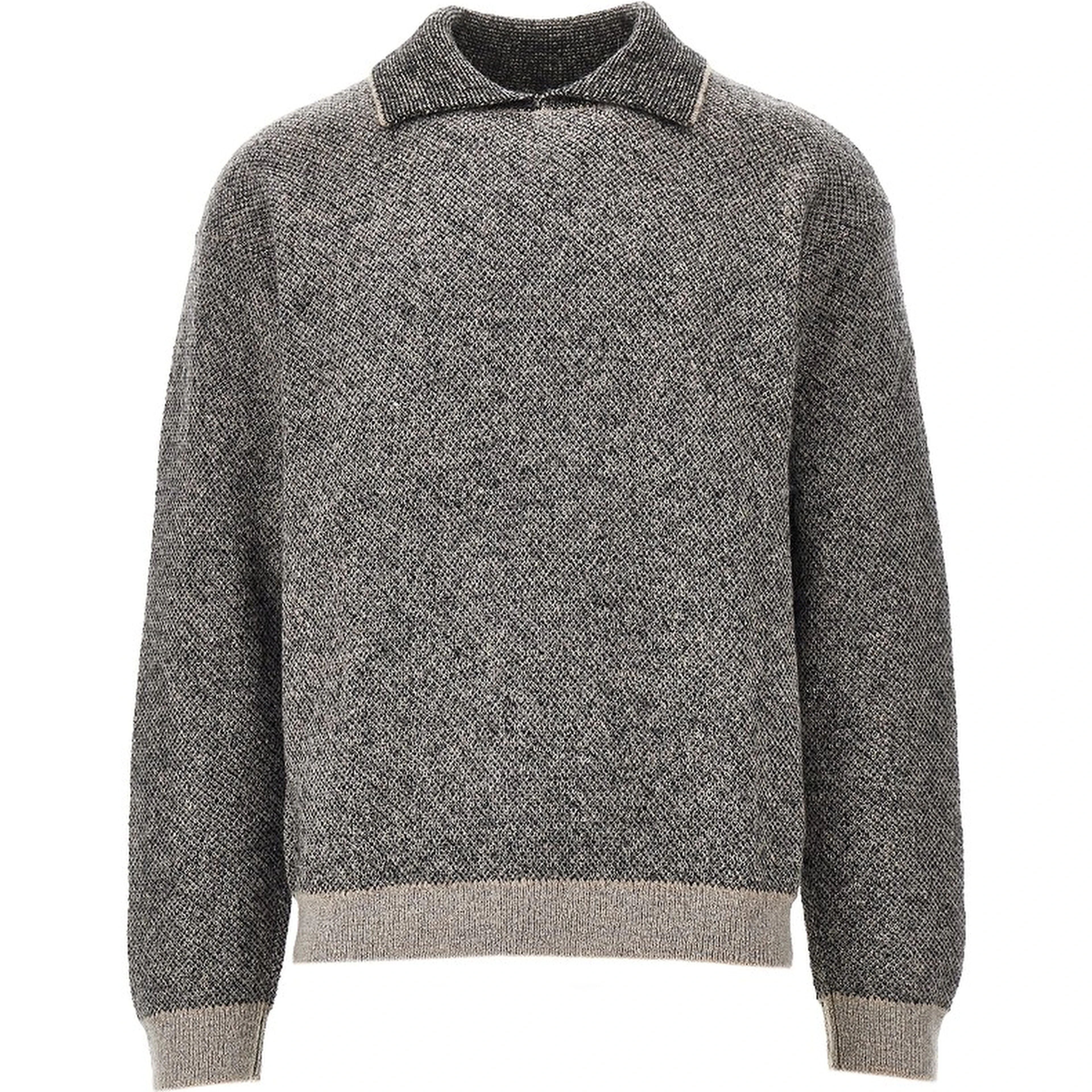 Mohair-blend sweater with collar