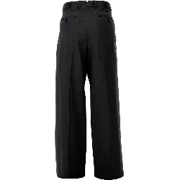 Wool pleated pants