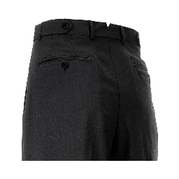 Wool pleated pants