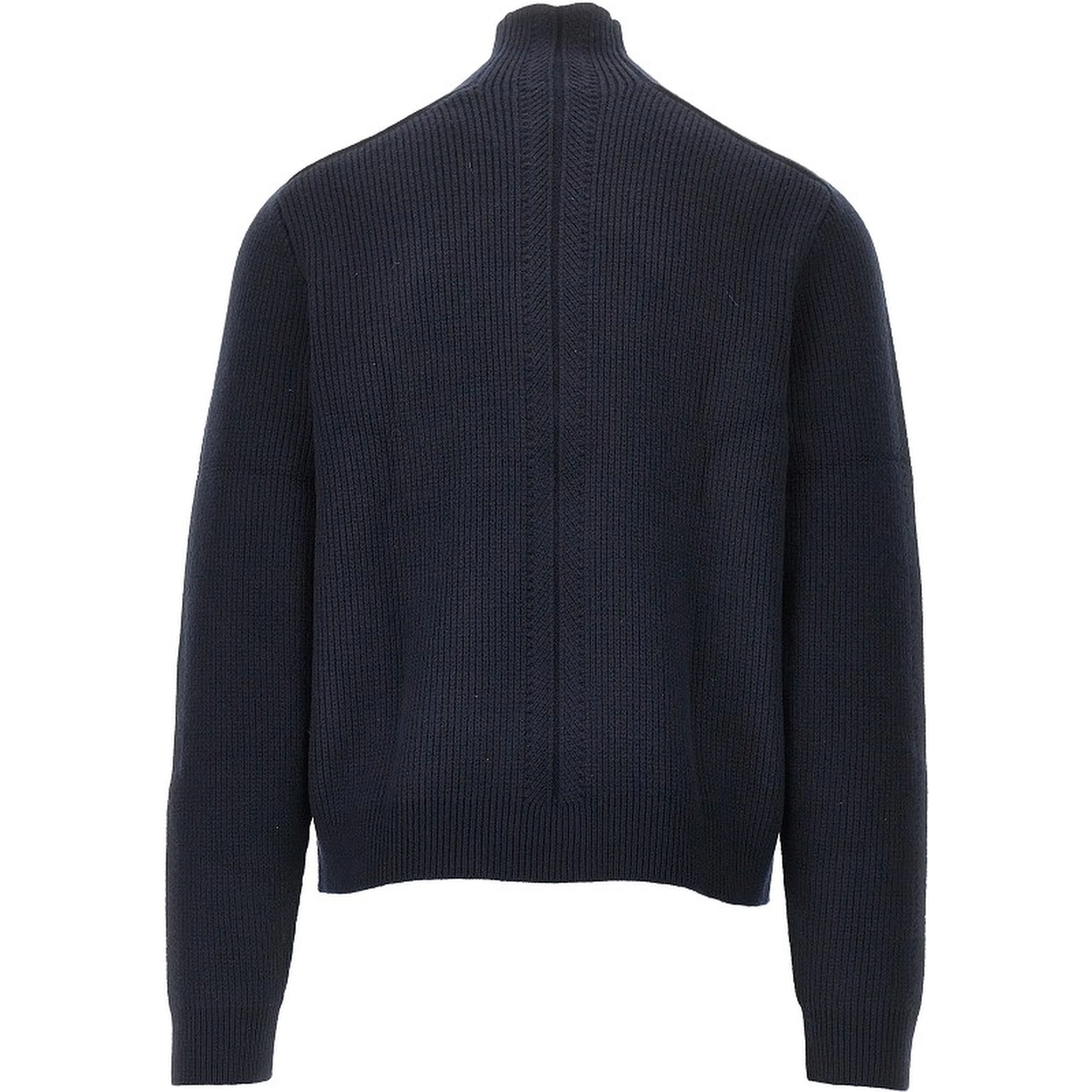 Wool cardigan with zip closure