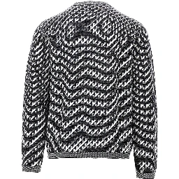 Jacquard wool crewneck sweater