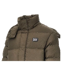 Logo plate down jacket