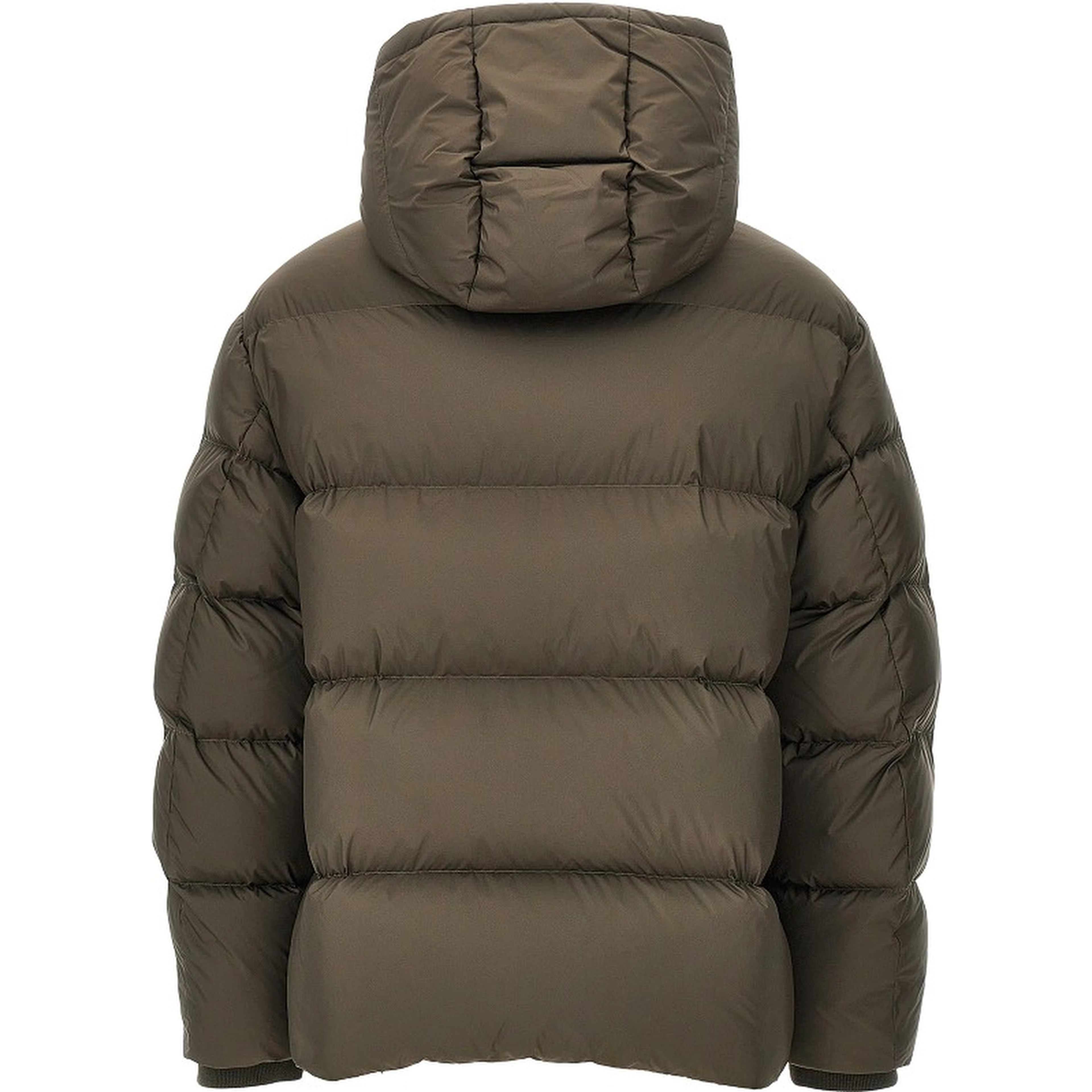Logo plate down jacket