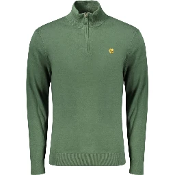 Green Cotton Men's Sweater
