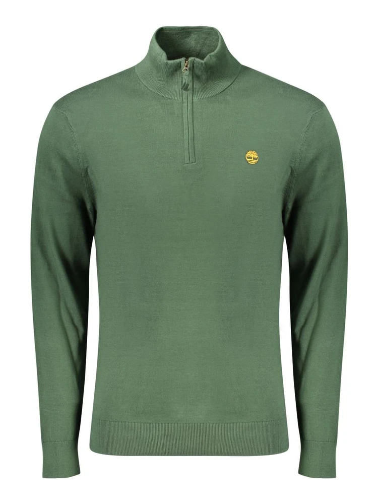 Green Cotton Men's Sweater