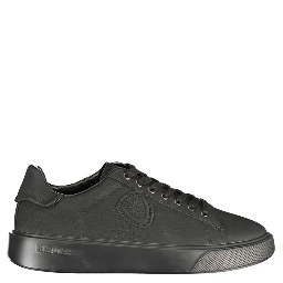 Black Polyester Athletic Sneakers