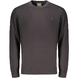 Black Cotton Men's Sweater