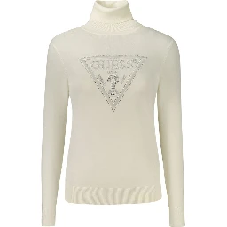 White Viscose Turtleneck