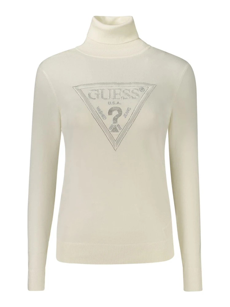 White Viscose Turtleneck