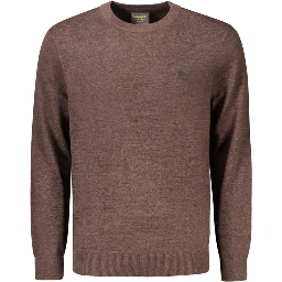Brown Cotton Men's Sweater