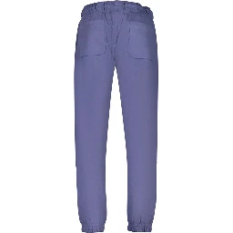 Blue Cotton Men's Trouser
