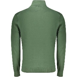 Green Cotton Men's Sweater