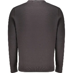 Black Cotton Men's Sweater