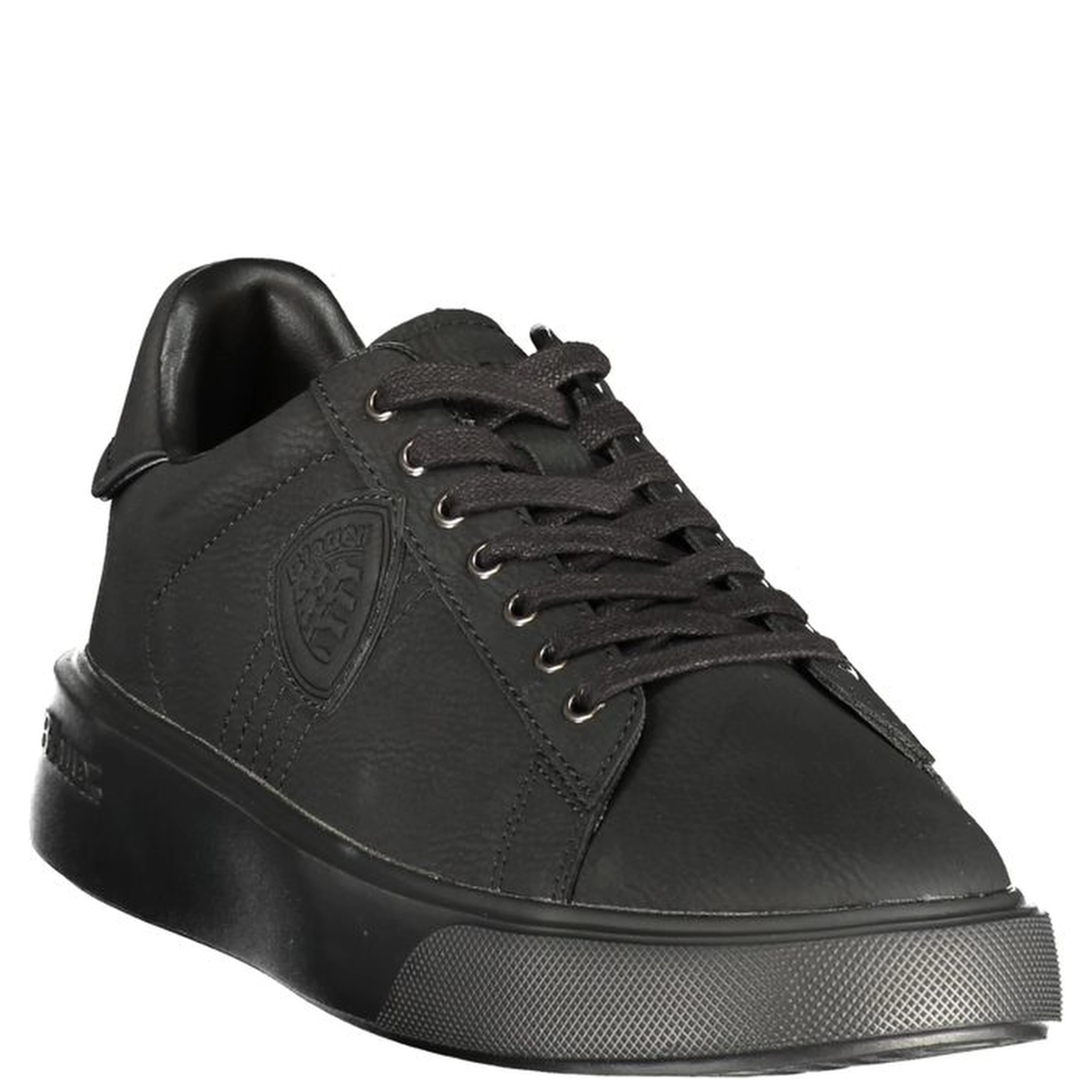 Black Polyester Athletic Sneakers